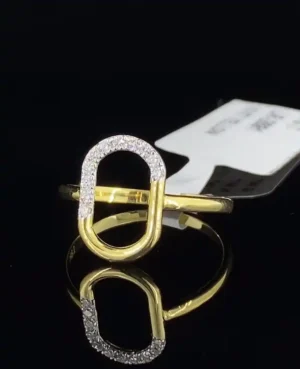 Lab grown oval-ring made with 14k yellow gold. Lab-Grown Oval Diamond Ring in 14K Yellow Gold