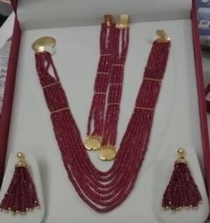 Natural Mozambican Ruby Beads Necklace